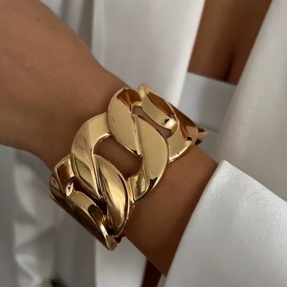Anthropologie Jewelry - Gold Statement Bracelet